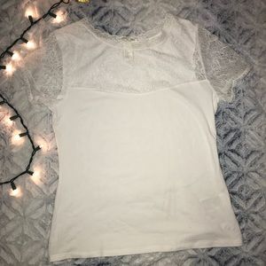 Lace white t shirt
